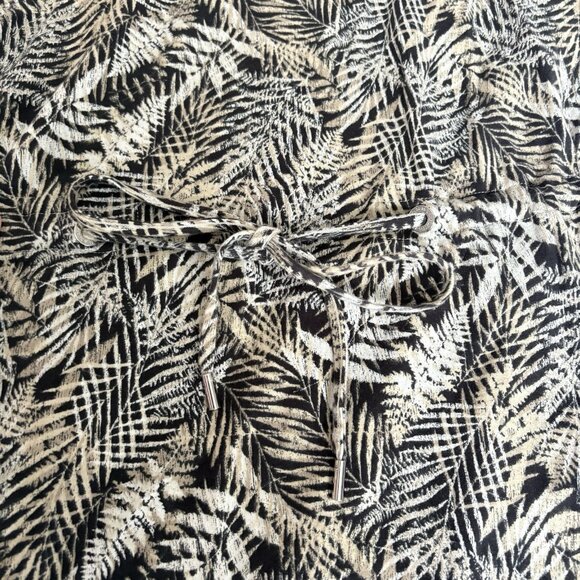 Tommy Bahamas Womens Floral Tropical Short-Sleeve Dress Tie Pockets Black - Picture 3 of 9